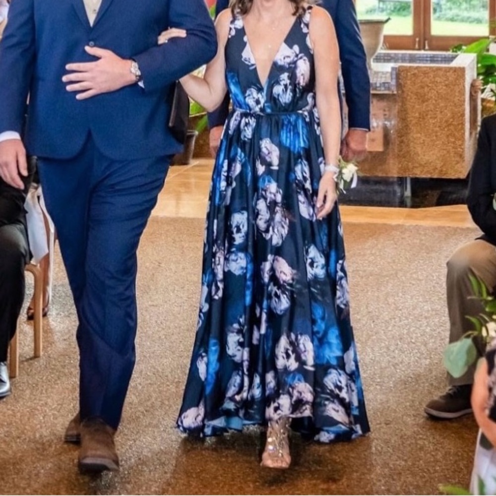 Elegant Theia floral gown